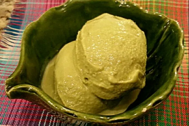 Green tea ice cream (no-egg recipe)|Chef On Qさん