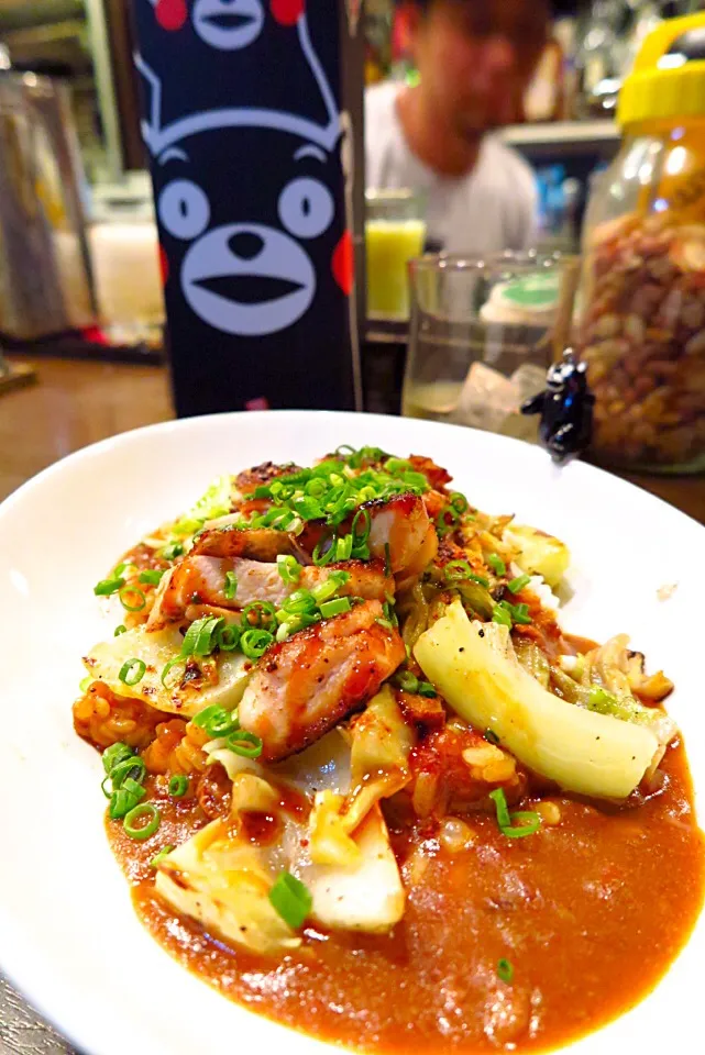 今週の週替わりは、てり焼きチキンと春キャベツカレー|大阪カレー部長さん