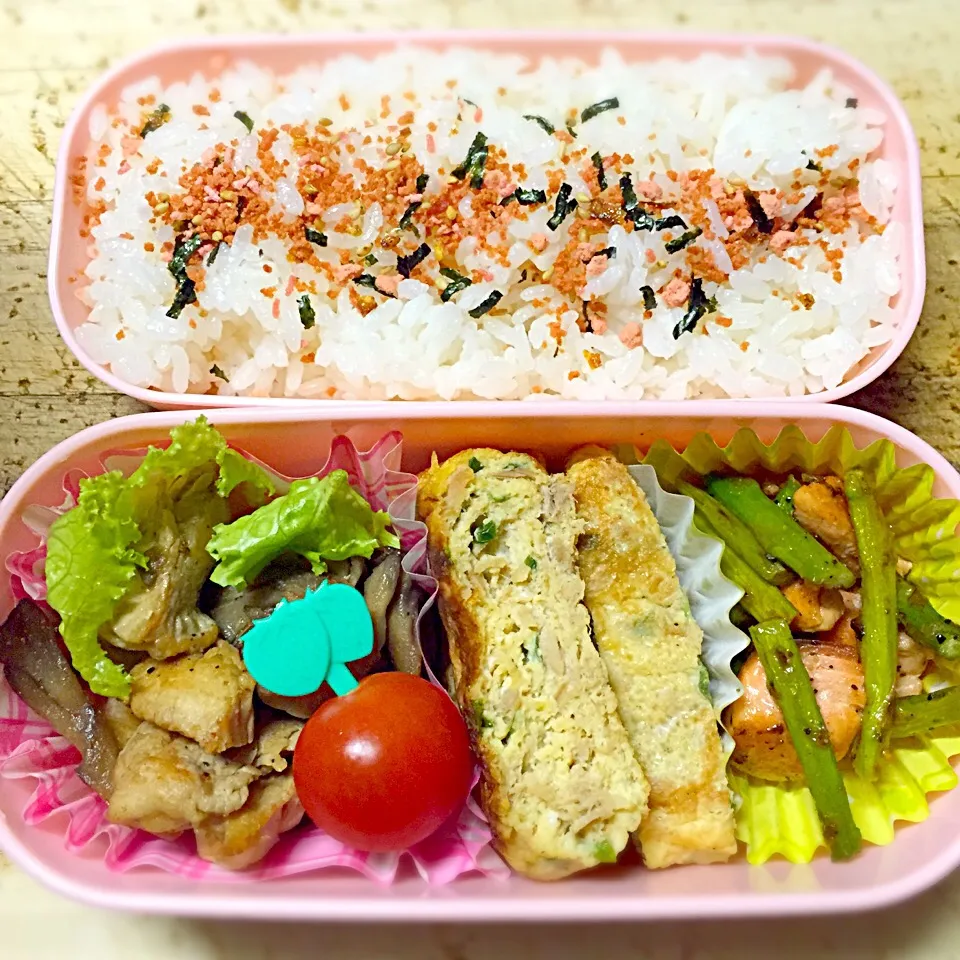 Snapdishの料理写真:本日の中１長女ちゃん弁当。|chihoさん