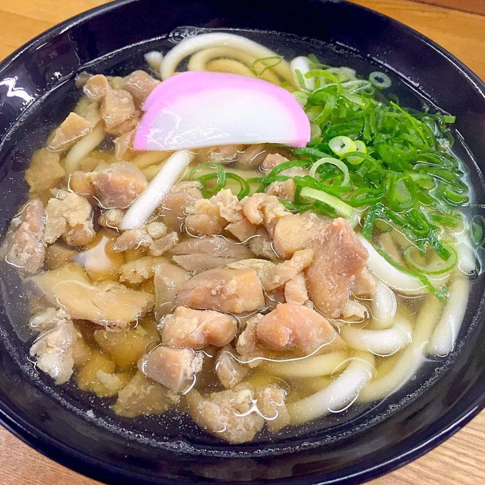 Snapdishの料理写真:かしわうどん@博多駅|yzさん