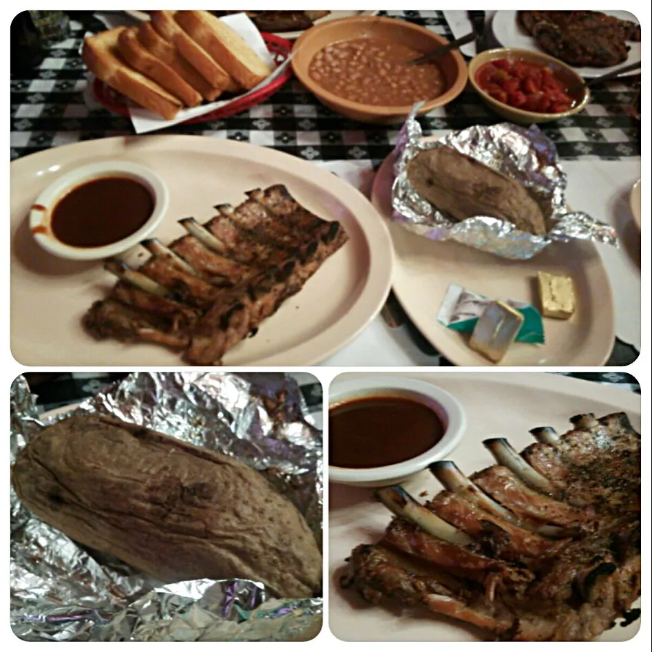 My dinner is Pork Ribs Half Rock with Baked Potato @ L'l Abners Steakhouse, Tucson, AZ＼(^^)／|quitaさん