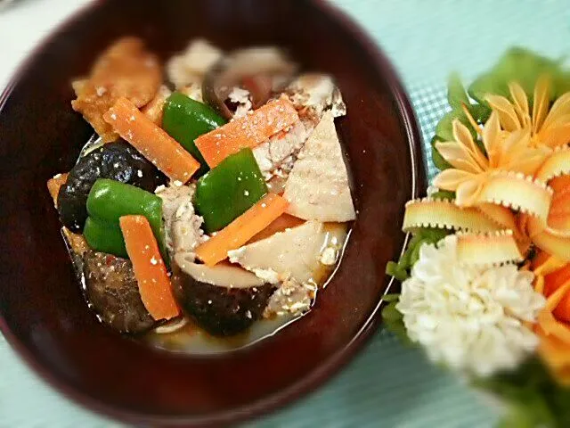 厚揚げと野菜のピリ辛煮|よっしー(=^ェ^=)さん