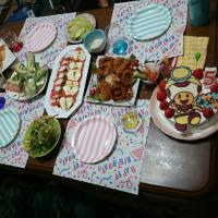 パーティーりょうり カルパッチョ カプレーゼ ピザ エビフライ イカリングふらい 野菜スティック 生春巻 わたなべちか Snapdish スナップディッシュ Id C19yta