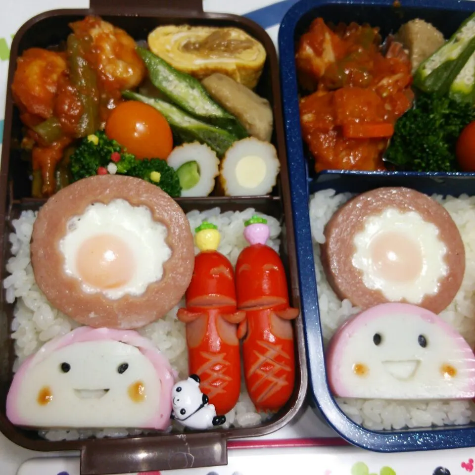 Snapdishの料理写真:2月4日　高校生女子＆オレ弁当|クッキングおやぢさん