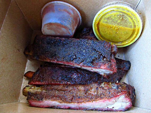 Rib Sampler from this Weekend Community Main Street Market #BBQ #Food stand/Truck #Pork #Main dish 😊|Alisha GodsglamGirl Matthewsさん