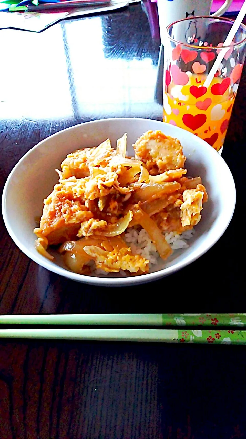 親子カツ丼(--、)ヾ(^^ )|あいさん