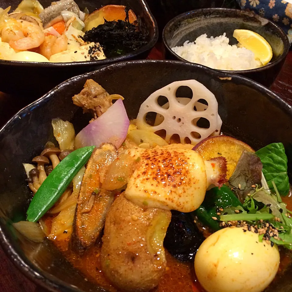 20150204（水）
帰り道ご飯は久しぶりのスープカレー♡
ホントは仮おばちゃんの病院終わりにオムライス食べたかったけど、今日も行けなくてごめんねm(_ _)m|しーさん