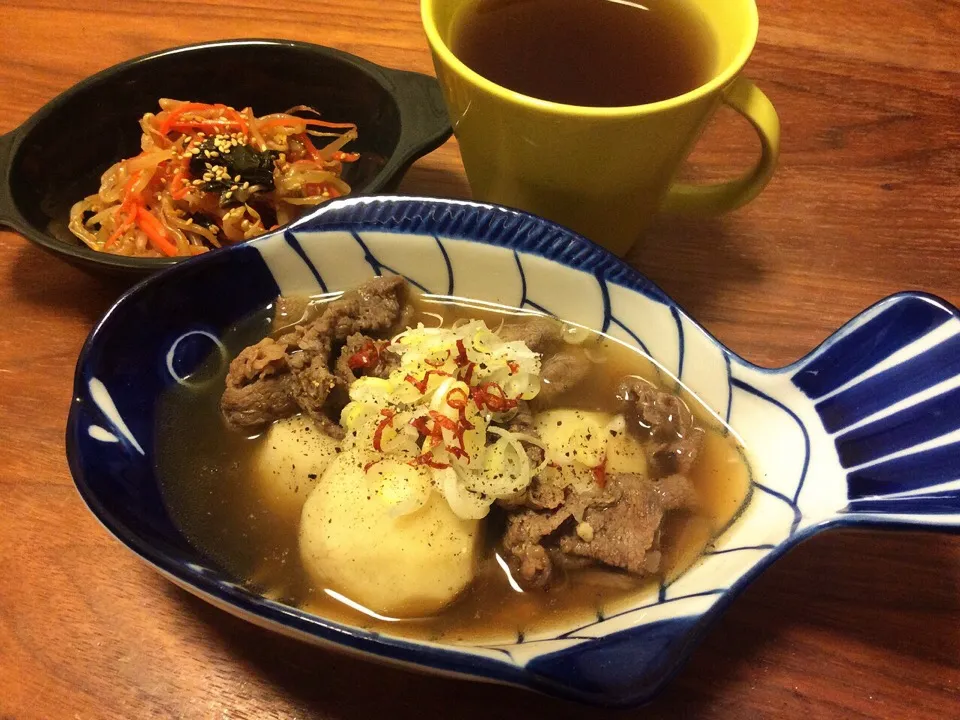 昆布だしの牛肉と里芋のスープ 2015.2.4|キラ姫さん