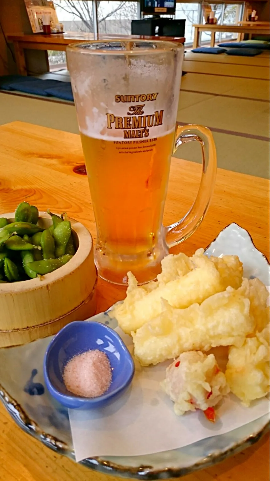 チーズの天ぷら🍤とってもクリーミ〜❗朝から🍺|ナムナムさん