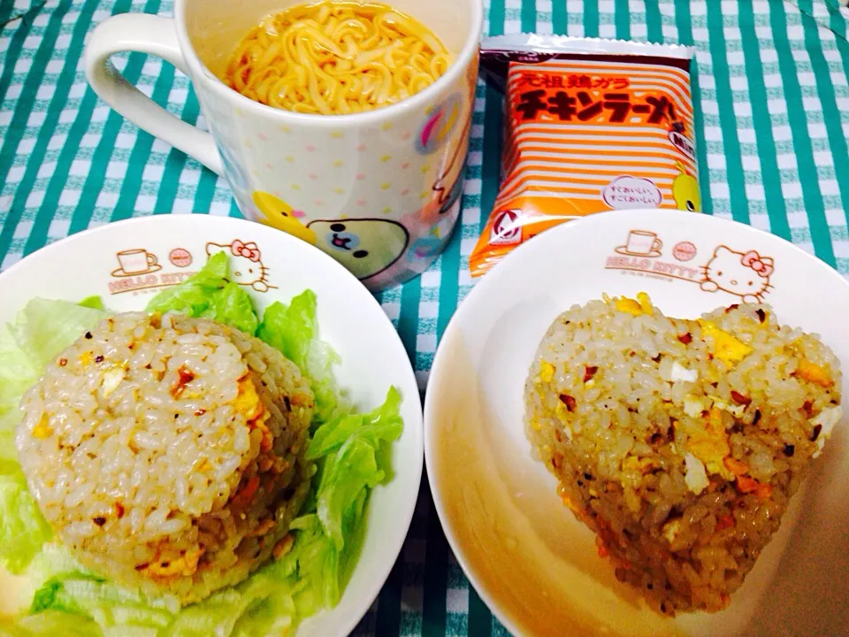 #garlic #friedrice #lettuce #chickenramen #lunch with my daughter AKI|Deana/Akinaさん