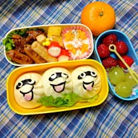 Snapdishの料理写真:ウィスパーの肉まんお弁当|あいさん