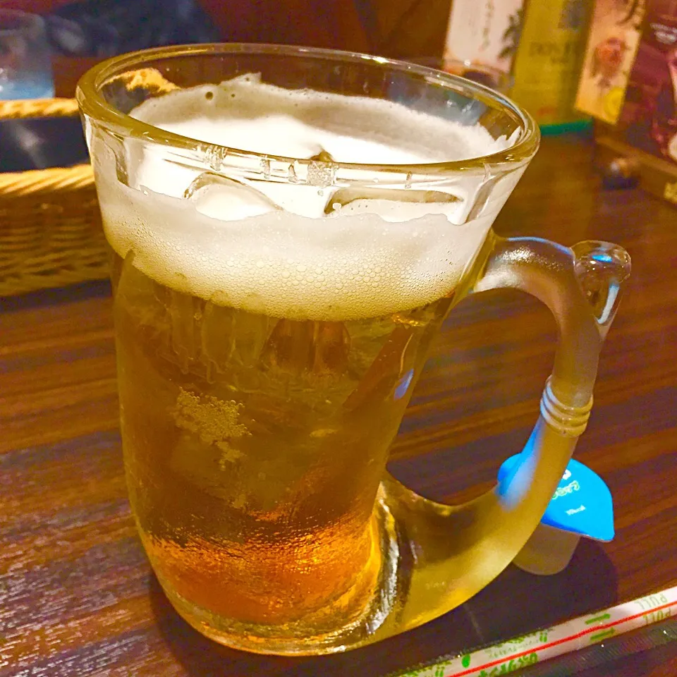 Snapdishの料理写真:びっくりドンキーにて、ビールじゃないよ、アップルスカッシュ|カウンター嬢さん