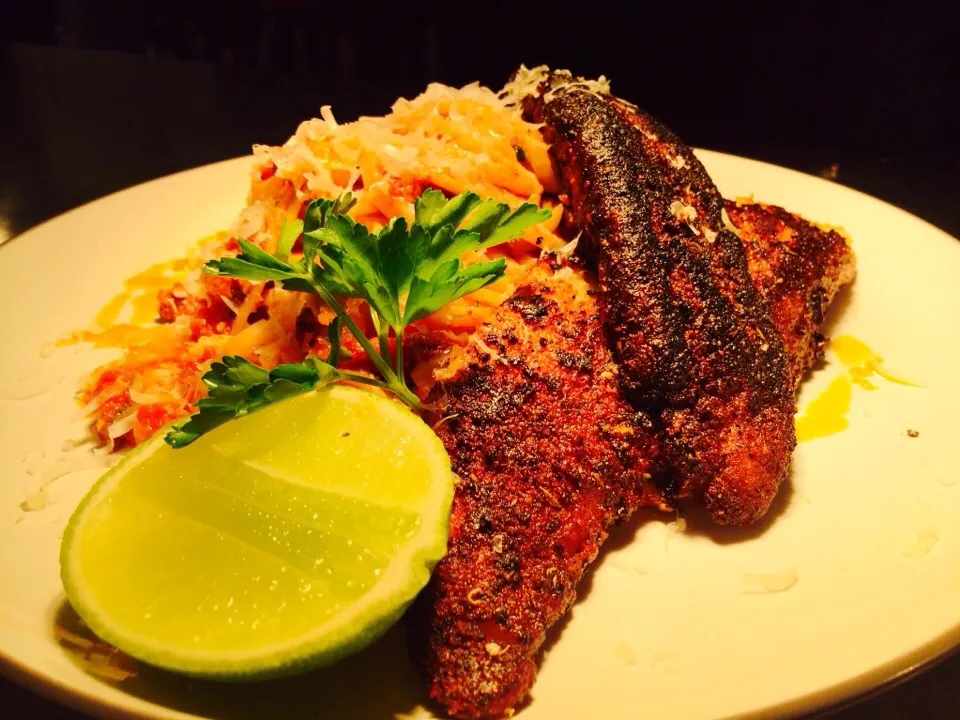 Cajun snapper with dirty rice|shaun spoonerさん