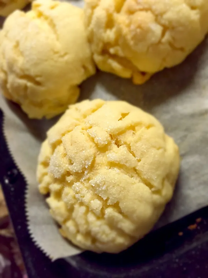 ちょっとひびわれちゃったけど・・・メロンパン🍞|ゆい♪さん