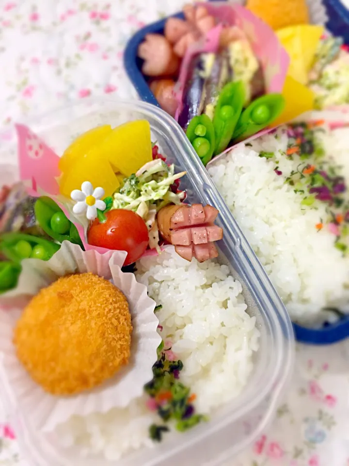 Snapdishの料理写真:ナスのハムとチーズのはさみ焼き弁当|くるみるくさん