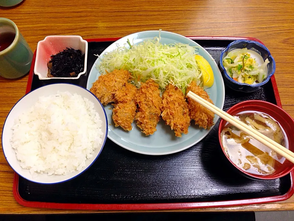 カキフライ定食❗️|hamさん