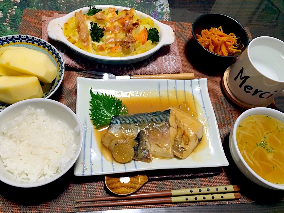 鯖の味噌煮定食|えなさん