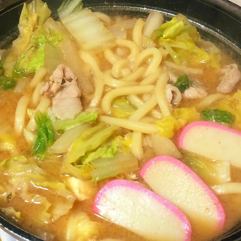 簡単に♡一人味噌煮込みうどん|かよさん