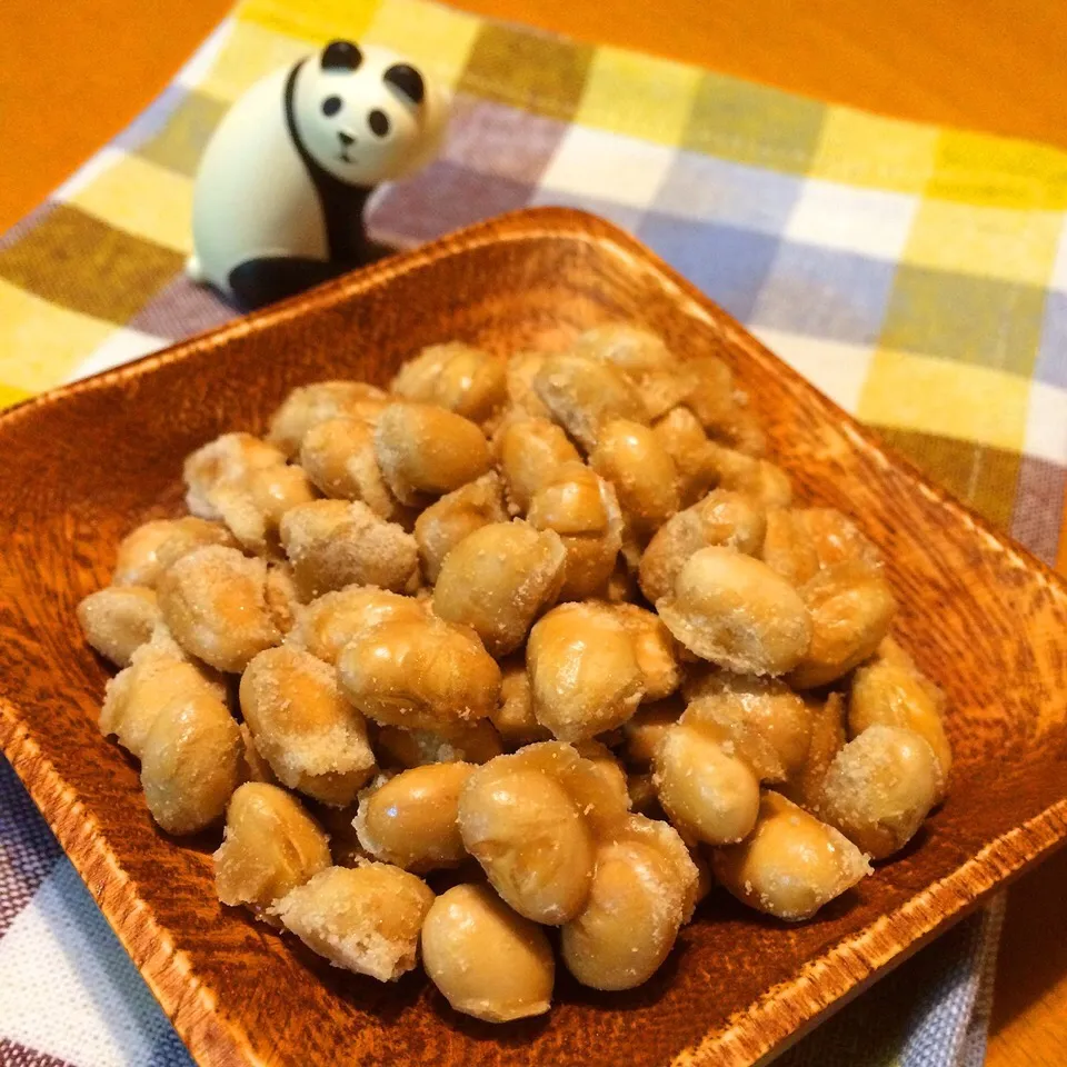 節分豆の残りでカリカリ豆菓子☆|もなかさん