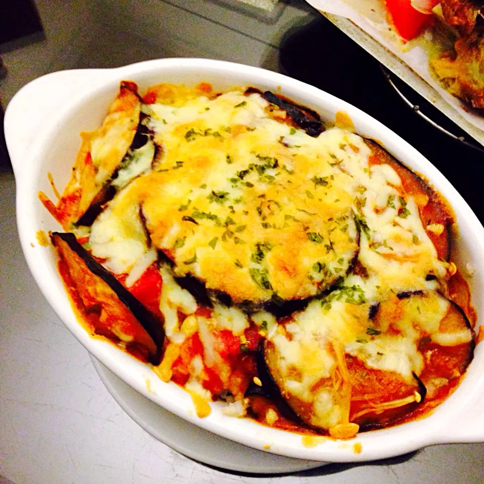 Eggplant with baked cheese topping 🍆|Nonononoさん