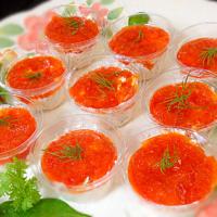 カラフル♪蟹とチーズのリエット