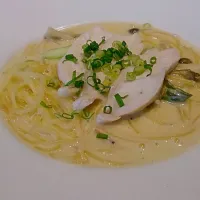 蒸し鶏のクリームパスタ|Yuka Hondaさん