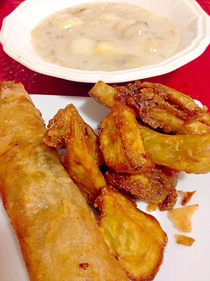 Merienda! #Turon #BananaCue #GinataangHaloHalo #Solve #Burp|iamfem05さん