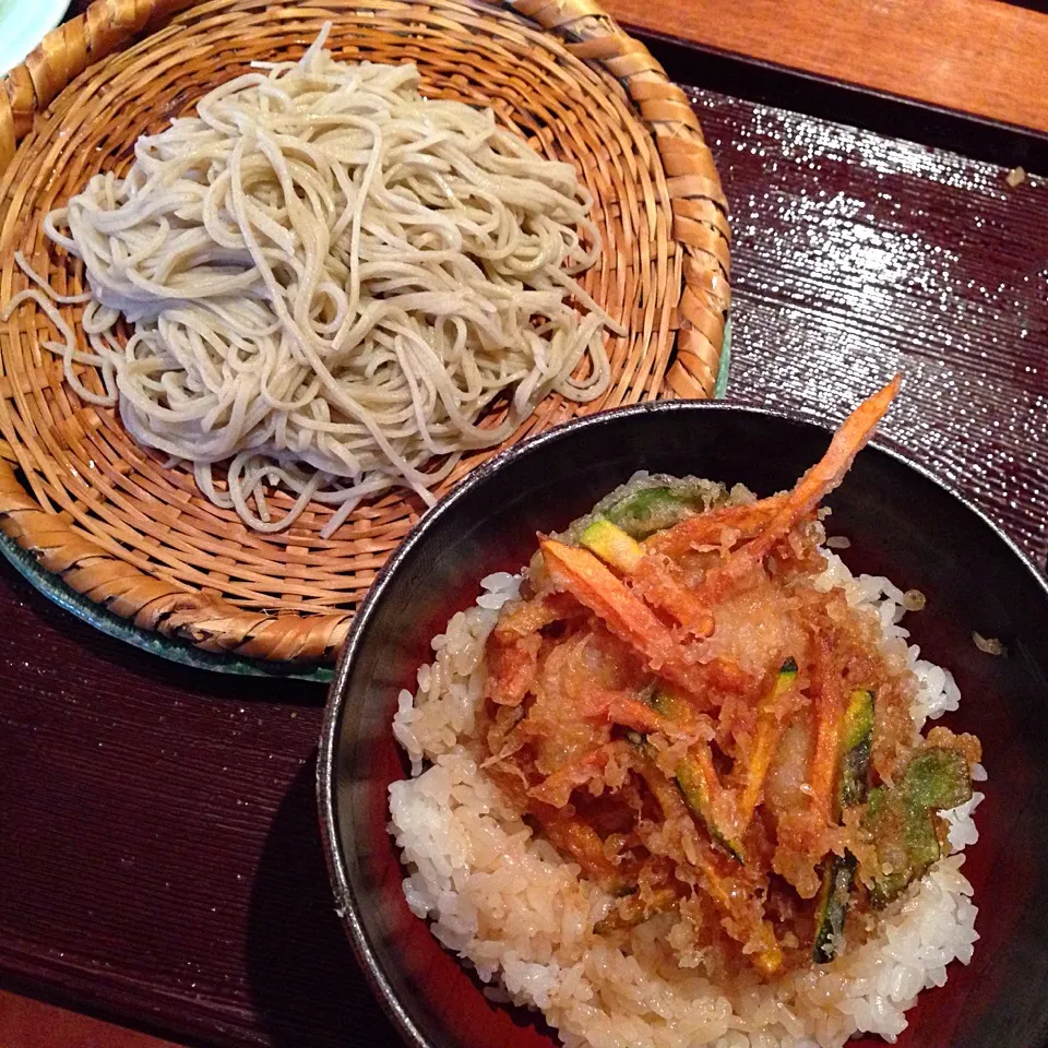 かき揚げ天丼&ざるそばセット|chacoさん