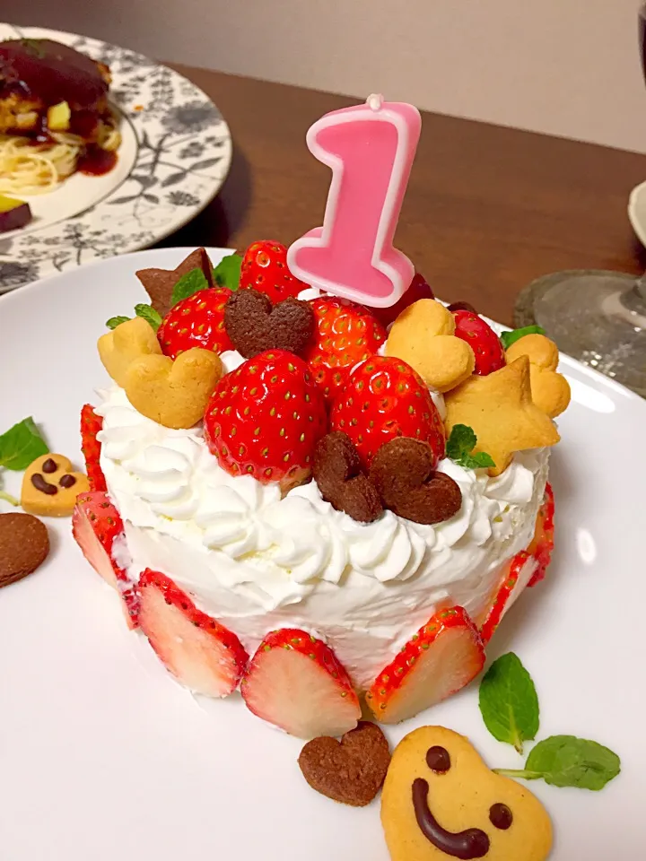 2/6 娘のために初めて作ったお誕生日ケーキ🍰|kaoさん