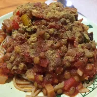 VEGAN lentil bolognese|khulanさん