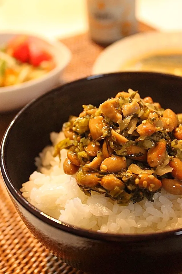 すぐき納豆丼|はさん