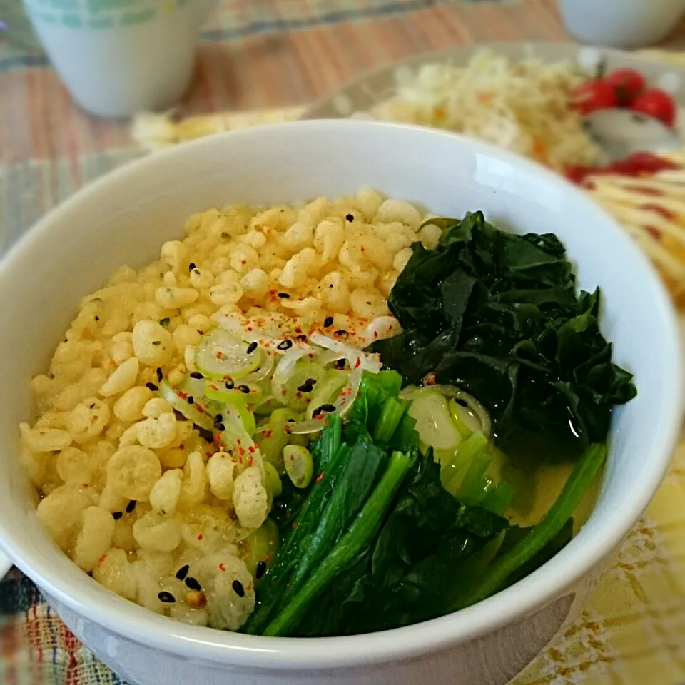 おあげたっぷり お餅入りたぬきうどん|ちぇさん