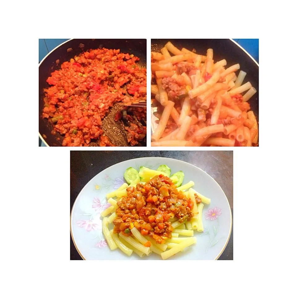 Macaroni and "bolognese sauce" :P|Julie Phamさん