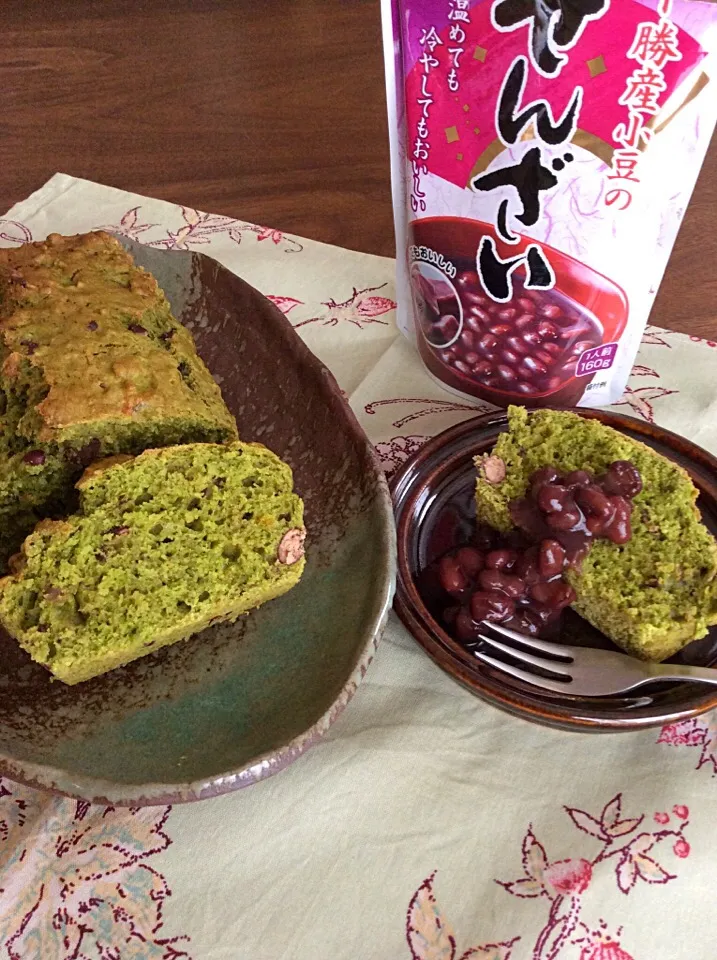 抹茶パウンドケーキ  ぜんざい入り|ちょこりんさん