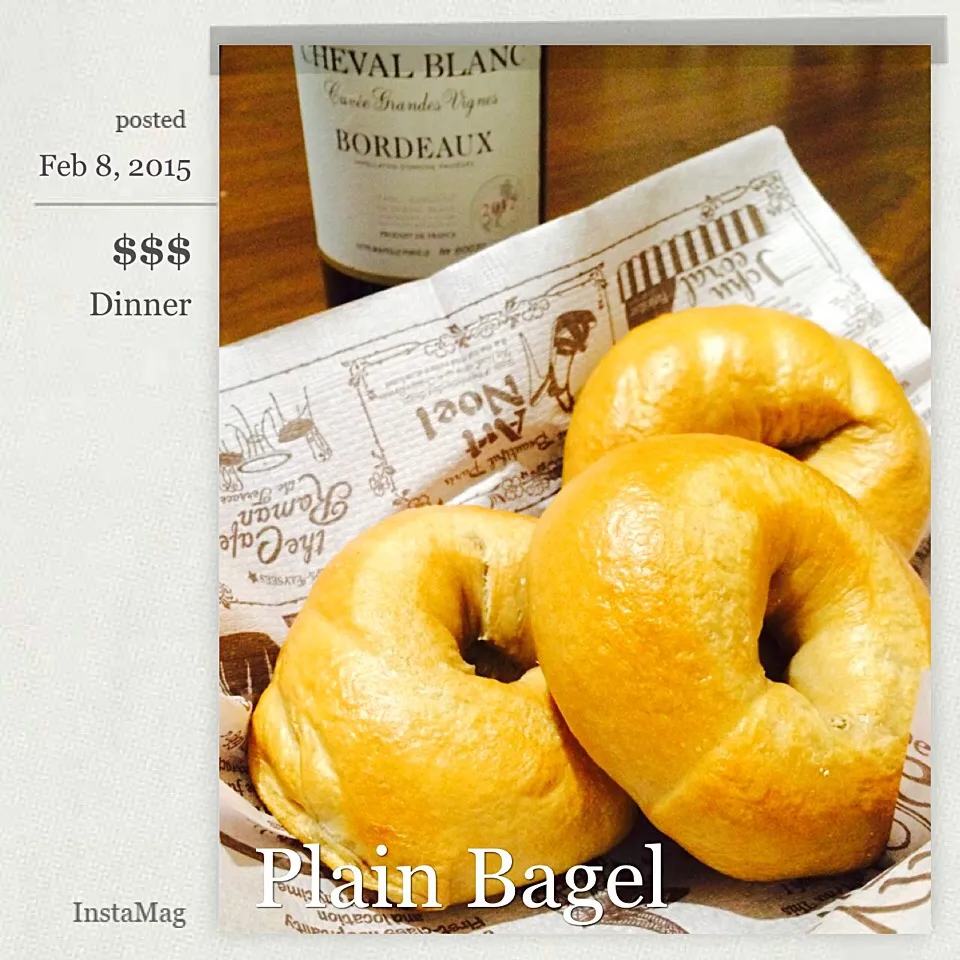 Snapdishの料理写真:Plain Bagel|まきんすぱん///さん