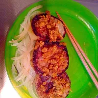 Snapdishの料理写真:油なくて代わりにマヨネーズで焼いたらもはや引くぐらいおいしかった大根ステーキ|なかむら ひとみさん