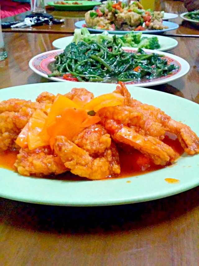 asam manis prawn, cah kangkung, cah brokoli|Hardian Trianggaさん