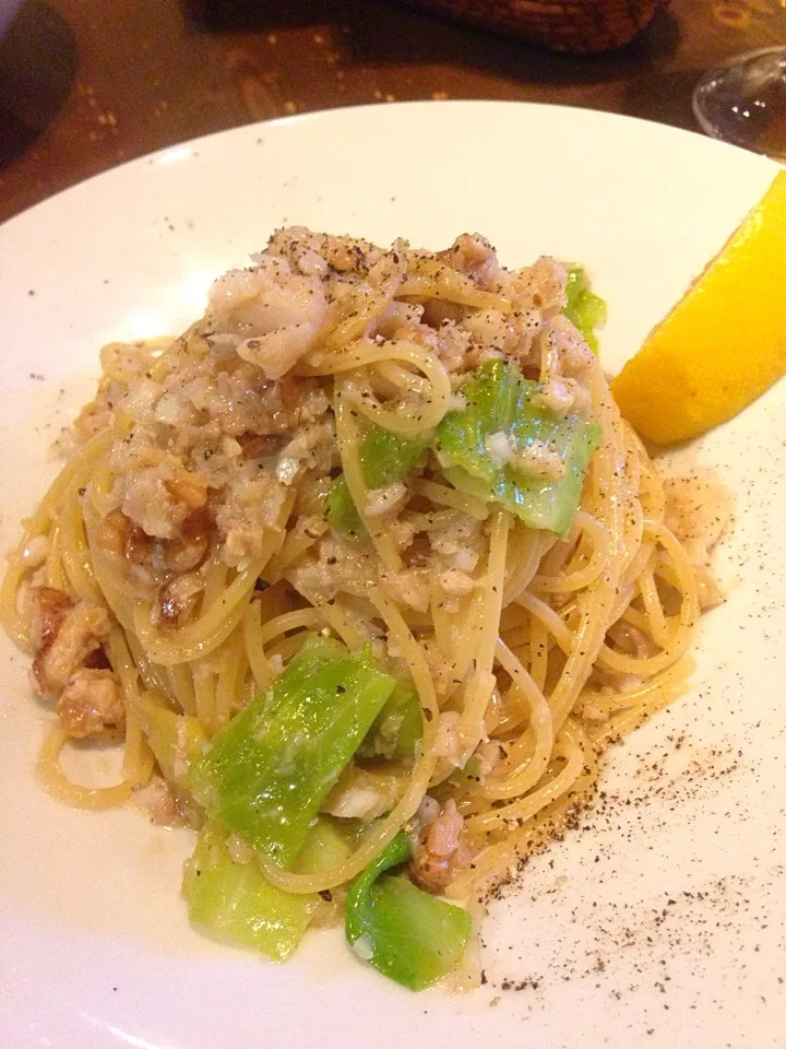 カフェランチ キャベツと鱈のパスタ|橙月さん