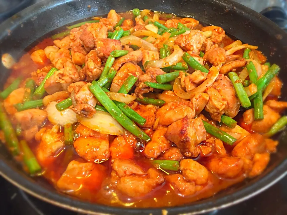 Snapdishの料理写真:Spicy Green Bean Chicken|Nillersさん