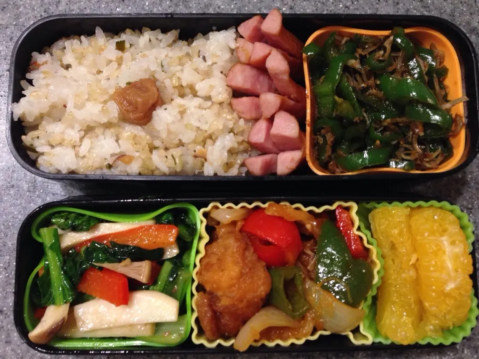 Snapdishの料理写真:今日のお弁当（2015.02.09）|herbalkidsさん