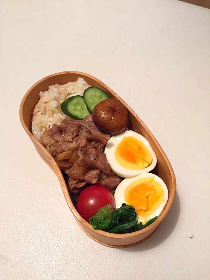 豚と大根の甘辛炒め弁当|にゃおこさん