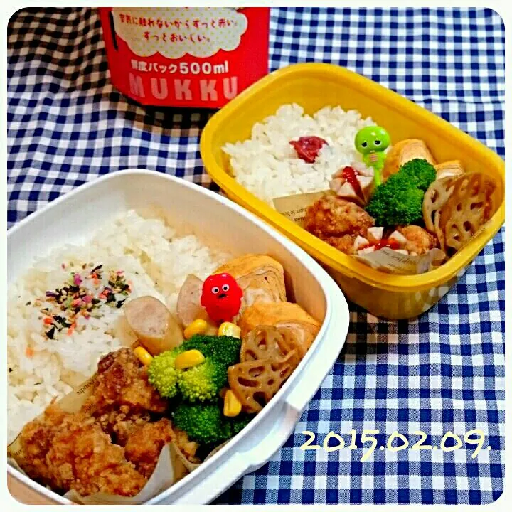 いつものだけど、ちょっとおめかし。今日のお弁当、ふたつ。#お弁当ピック付き・鮮度の一滴|うさかめさん