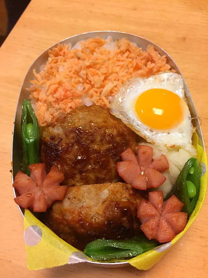 Snapdishの料理写真:ハンバーグ弁当|ふくながさん