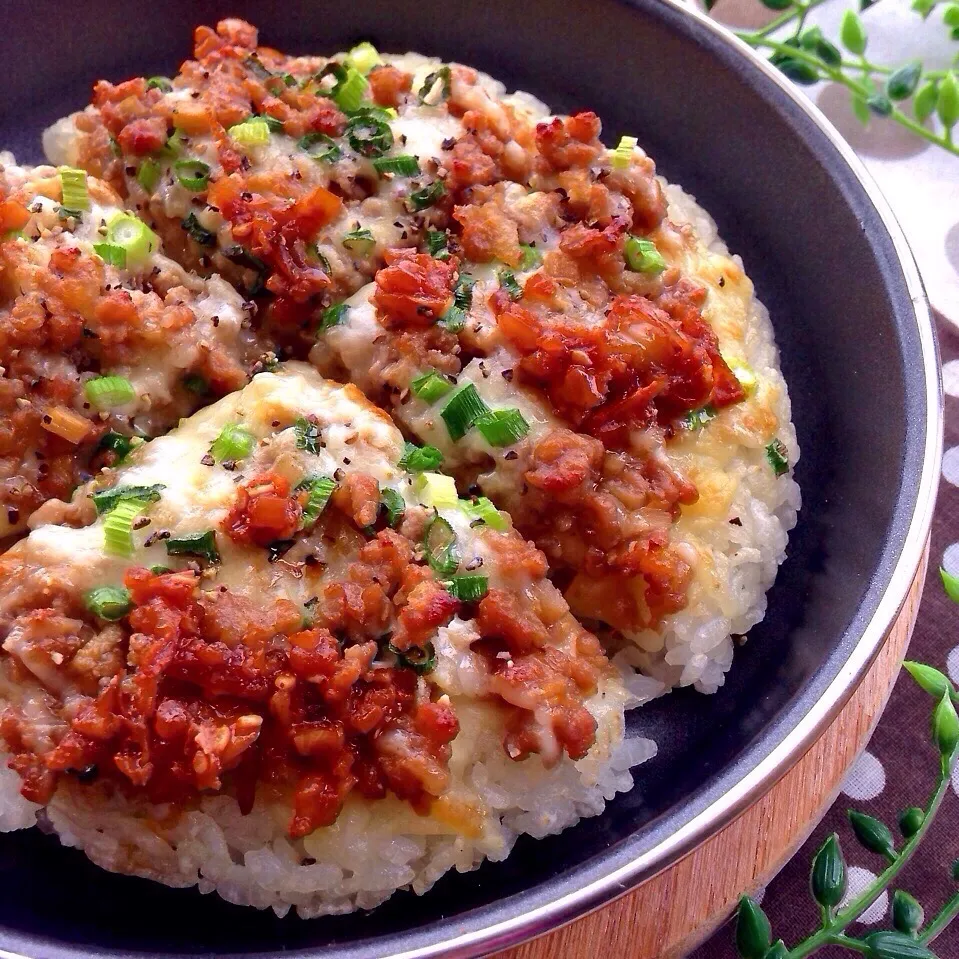 肉味噌&食べるラー油のライスピザ|優雨【ゆぅ】@ HMH所属さん