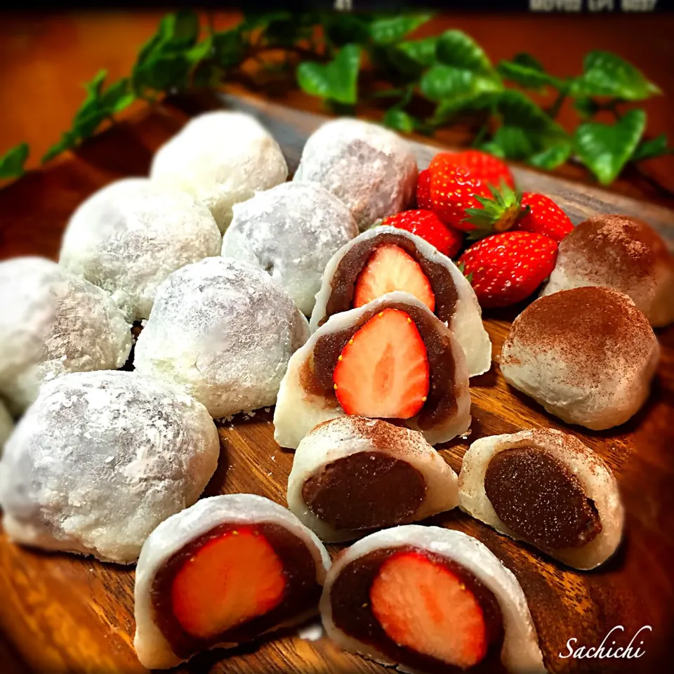 いちご大福🍓&生チョコ🍫大福で元気になーれ◝(๑⃙⃘′ᗨ˂̶๑⃙⃘)◞♡|Sachichi♪さん