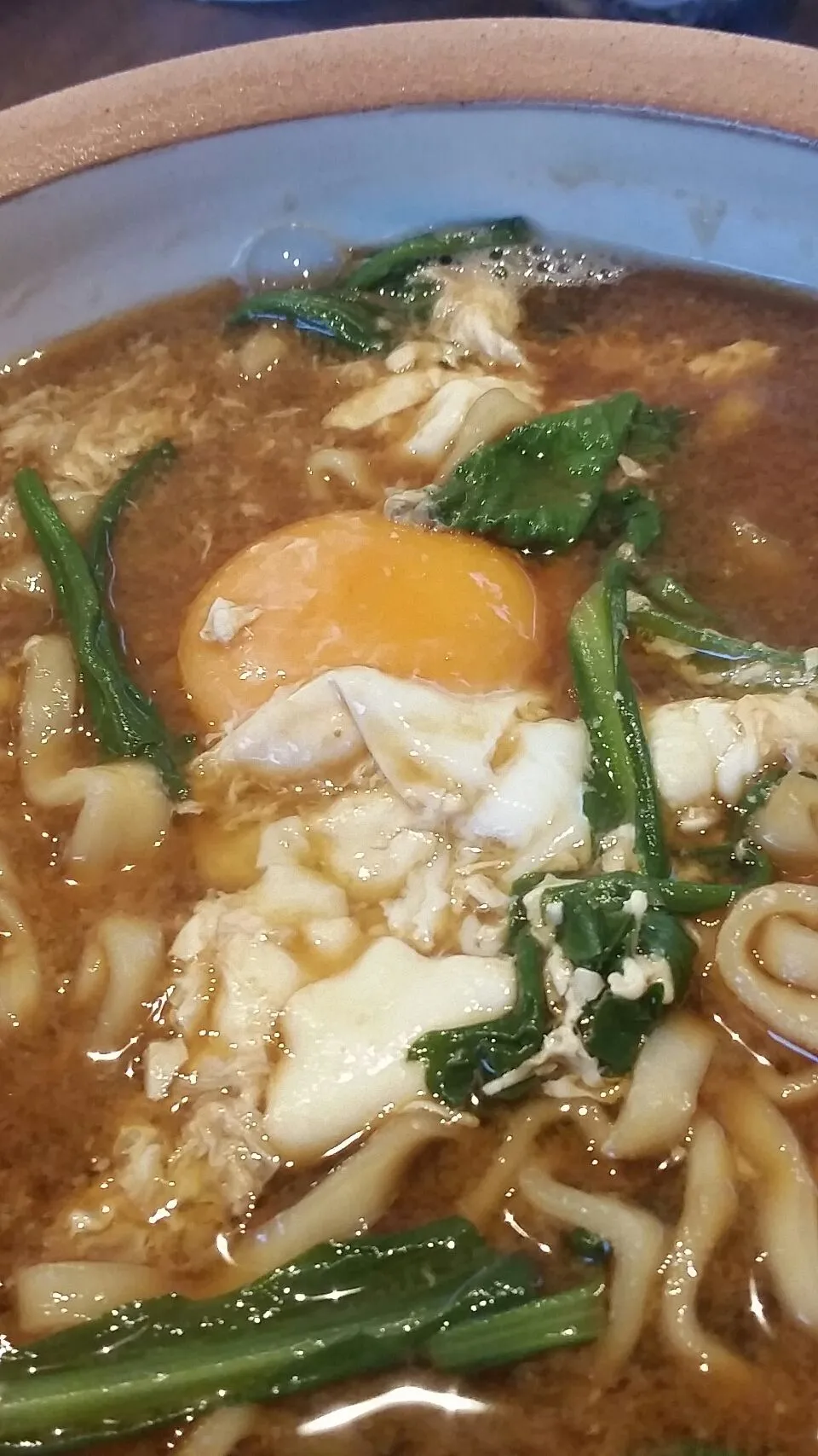 味噌煮込みうどん☆春菊しか具がなかったよ|unotacoさん