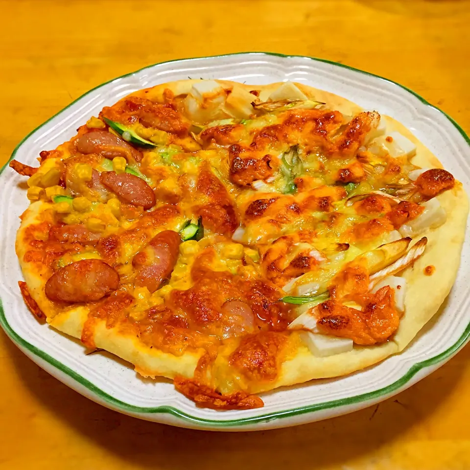 ☻⋆˚✩   pizza     ༘*ೄ˚☻   ミックス ＆ ねぎ明太餅チーズ|serinさん