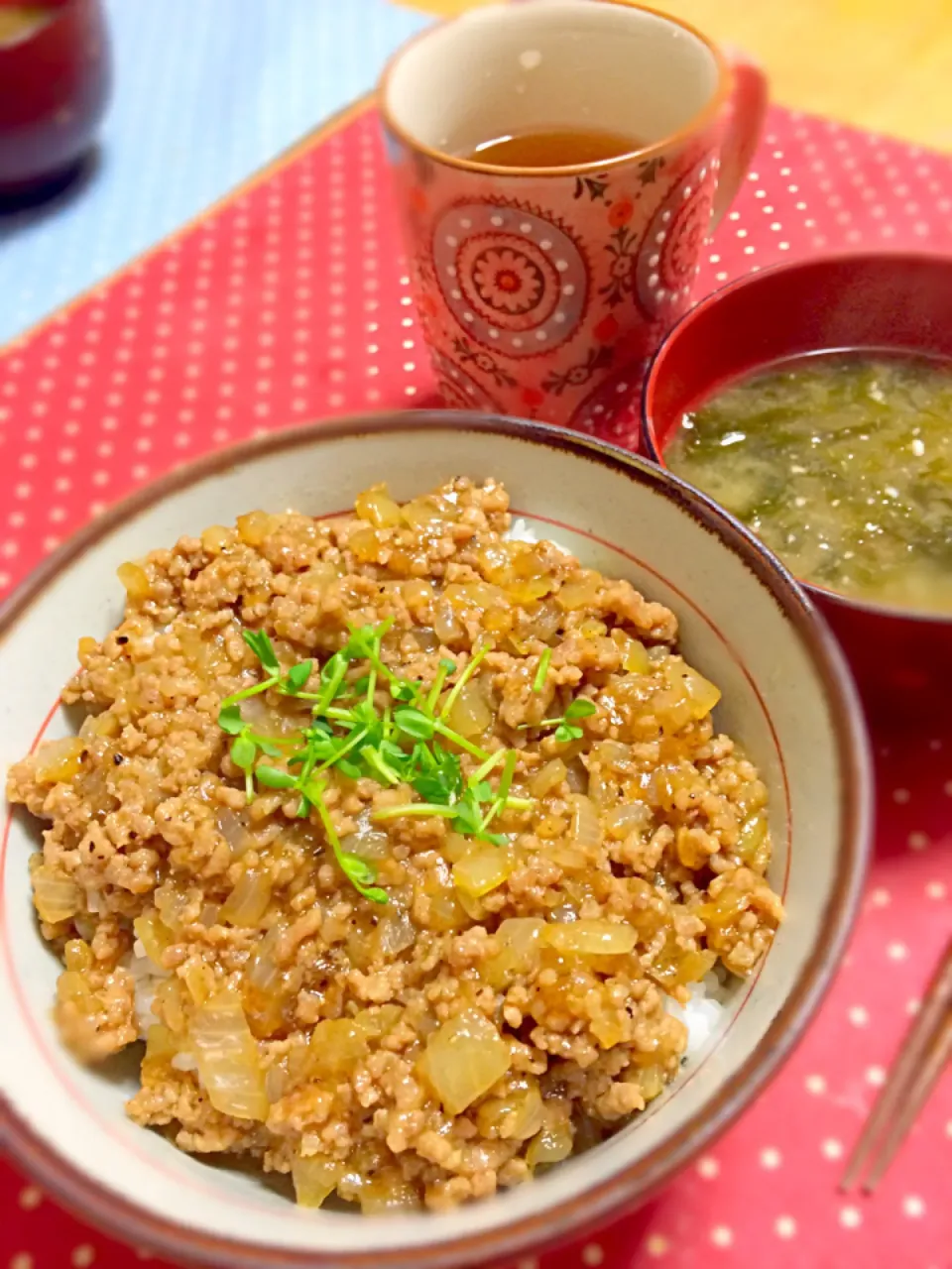 簡単豚ひき肉丼|ゆきさん