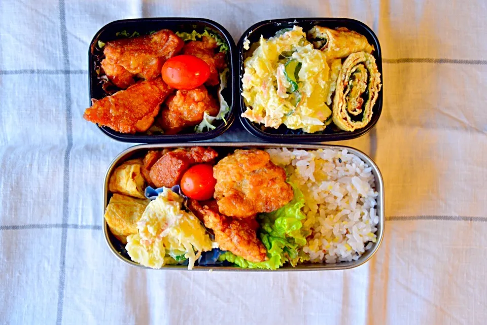 Snapdishの料理写真:休日出勤、お昼くらいは好きなものだけ食べたい弁当。|M.さん