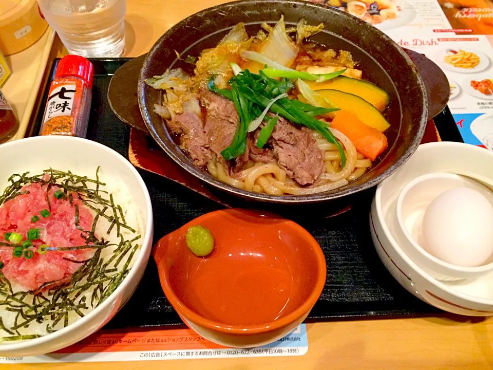 ガスト♡牛すき鍋とミニまぐろご飯セット|Happy mama♡さん